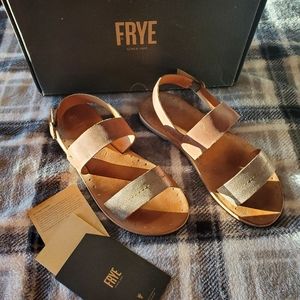Frye leather Ally 2 Band Sling sandals